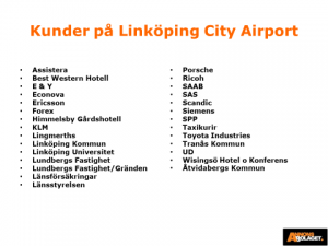 Kunder på linköping city airport